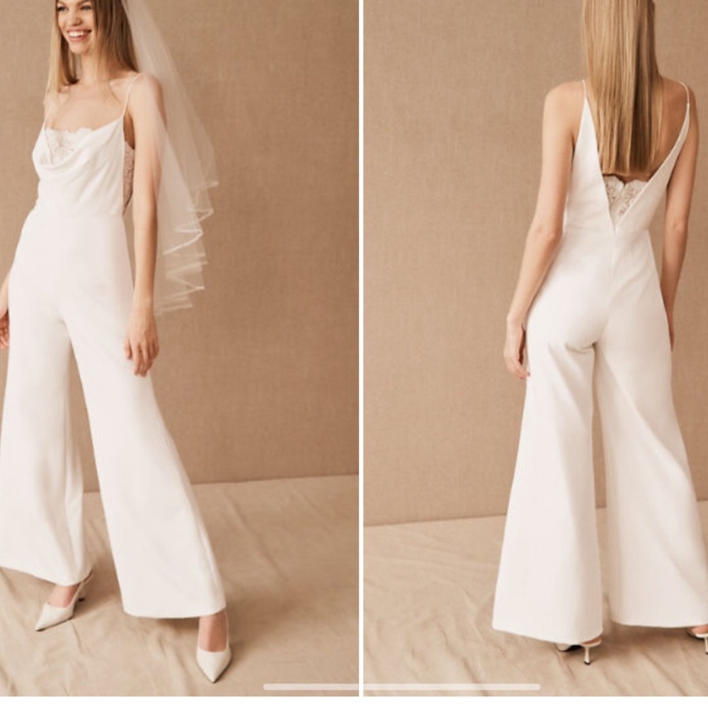 BHLDN Beaded Bridal Carrie Jumpsuit by Sachin + Babi